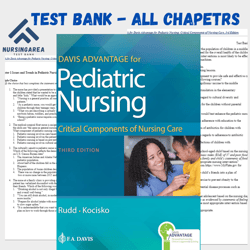 Test Bank for Davis Advantage for Pediatric Nursing: Critical Components of Nursing Care 3rd Edition | All Chapters