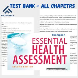 Test Bank for Essential Health Assessment 2nd Edition | All Chapters