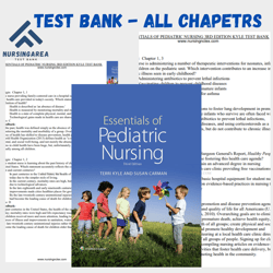 Test Bank for Essentials of Pediatric nursing 3rd edition | All Chapters