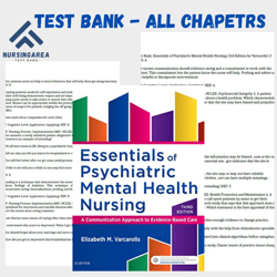 Test Bank for Essentials of Psychiatric Mental Health Nursing 3rd Edition Varcarolis | All Chapters
