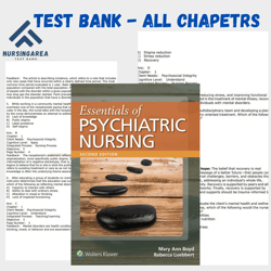 Test Bank for Essentials of Psychiatric Nursing 2nd Edition by Boyd | All Chapters