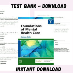 Test Bank for Foundations of Mental Health Care 8th Edition Morrison-Valfre | All Chapters