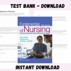Test Bank for Fundamentals of Nursing The Art and Science 9th Edition By Carol | All Chapters