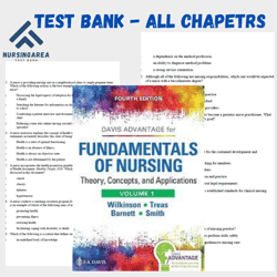 Test Bank for Bates Fundamentals of Nursing Theory Concepts (Vol 1) 4th Edition| All Chapters