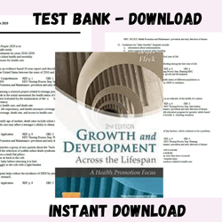 Test Bank for Growth and Development Across the Lifespan 2nd Edition Leifer Fleck | All Chapters