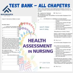 est Bank for Health Assessment for Nursing Practice 7th Edition | All Chapters