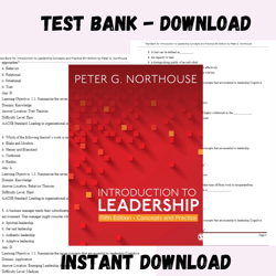 Test Bank for Introduction to Leadership Concepts and Practice 5th Edition by Peter | All Chapters