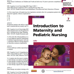 Test Bank for Introduction To Maternity And Pediatric Nursing 7th Edition by Leifer | All Chapters