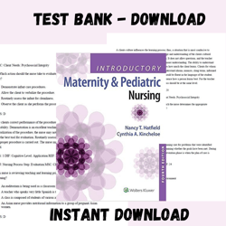Test Bank for Introductory Maternity and Pediatric Nursing 4th Edition Nancy T. Hatfield | All Chapters