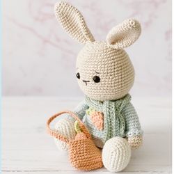 benny the bunny crochet pattern, crochet pattern, amigurumi tutorial pdf in english, pdf tutorial