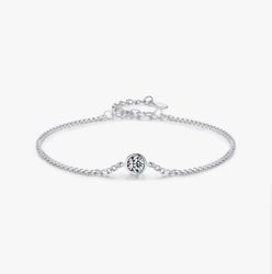 women's sterling silver moissanite diamond bracelet, hand bracelet jewellry, gifts, accessories, unique bracelet for her