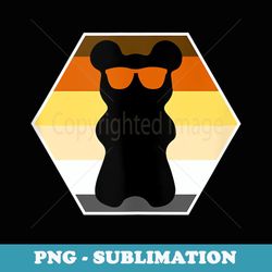 mens gay bear with sunglasses funny rainbow gay bear - sublimation digital download