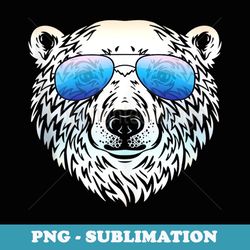 mega cool polar bear - png sublimation digital download