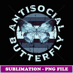 antisocial butterfly funny saying vintage butterfly gift -