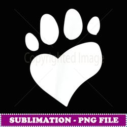 pawprin cue dog ca lover hear animal paw fur baby - decorative sublimation png file
