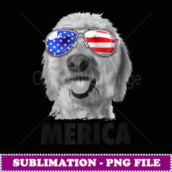 goldendoodle doodle 4th of july merica men american flag - decorative sublimation png file