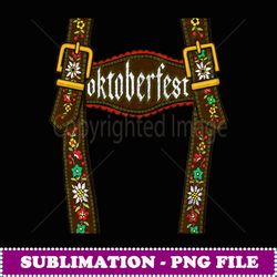 lederhosen suspenders oktoberfest bavarian munich beer - vintage sublimation png download