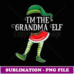 i'm the grandma elf christmas matching family group gift - elegant sublimation png download