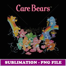 care bears vintage classic rainbow group heart - instant sublimation digital download