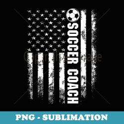 vintage american flag soccer coach christmas - vintage sublimation png download
