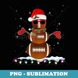 christmas football ball snowman santa hat funny sport xmas - trendy sublimation digital download