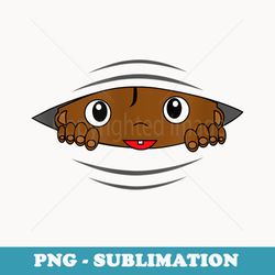 african american baby peeking from belly - png sublimation digital download