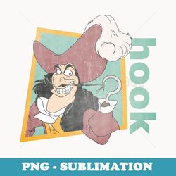 disney peter pan retro captain hook smirking - unique sublimation png download