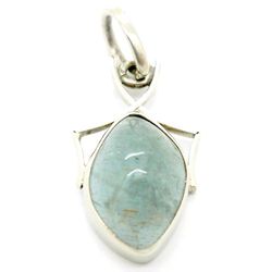 Aquamarine Beryl Pendant Jewelry Stone Gemstone Mineral 1.7x1.2x0.7cm