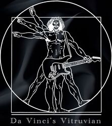 Da Vinci's Vitruvian Man Guitarist EPS - PDF and SVG files I Man & Women I