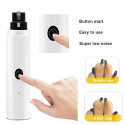 Electric Dog Nail Clippers For Dog Nail Grinders Rechargeable Usb Charging Led Light Pet Quiet Cat Paws Nail Grooming