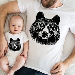 papa bear shirt papa bear set, papa bear baby bear shirt