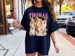 custom dog photo tshirt, retro vintage graphic 90s dog shirt