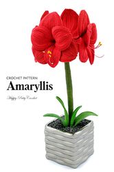 amaryllis crochet pattern pdf tutorial flower pattern