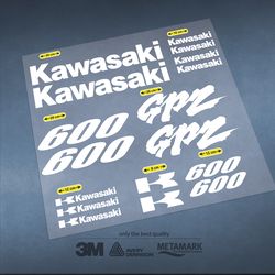 17 stickers kawasaki 600 gpz motorbikes