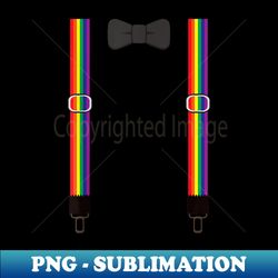 cute unique clown rainbow suspenders - retro png sublimation digital download