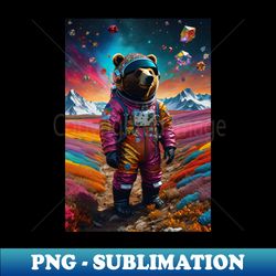 astronaut bear - sublimation-ready png file