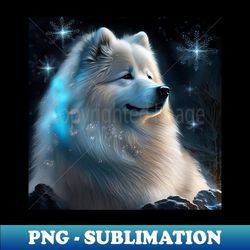 Samoyed Glow - Instant Png Sublimation Download
