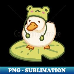 duck with frog hat - creative sublimation png download