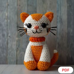 cat crochet pattern, cat amigurumi tutorial, crochet doll pattern, craft pattern, crochet design, gifts for kids, pdf