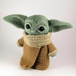 baby yoda crochet ,baby alien crochet ,grogu crochet ,plushie amigurumi crochet pattern