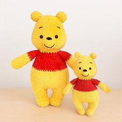 winnie crochet winnie the pooh crochet lovely crochet teddy bear crochet amigurumi crochet pattern - digital pdf