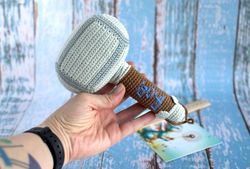 thor's hammer, viking ax, personalized gift, baby photo shoot, rattle for boy, gift for him, mjolnir, hammer, thor fan