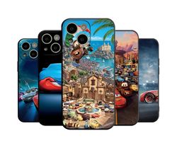 Cars Lightning McQueen Phone Case For iPhone 15 14 13 12 11 Pro Max, Pro, Plus, Silicone Cases with Hand Strap