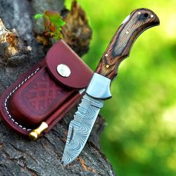 handmade damascus pocket knife for men - 6.5 inches d folding knife with sheath - pocket knives and folding knife