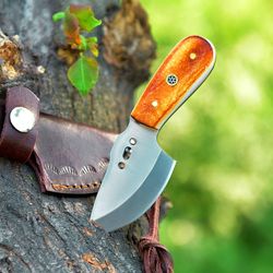 custom handmade carbon steel knife - fixed blade full tang hunting knife - 5 inches hunting skinning outdoor survival