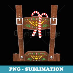 christmas elf lederhosen costume - modern sublimation png file