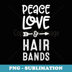 peace love and hair bands funny 80s music - creative sublimation png download