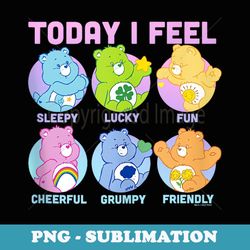 care bears vintage neon today i feel emotions box ups - unique sublimation png download