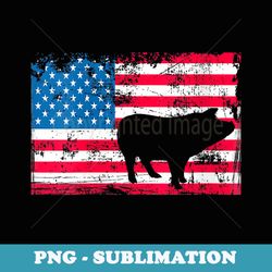 s patriotic us flag pig hog - graphic art print