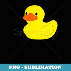 cute & simple little yellow rubber ducky duck graphic print - signature sublimation png file